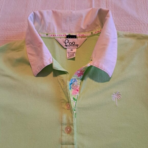 Lilly Pulitzer women's White Label light green polo shirt size XS slim fit - Picture 2 of 5